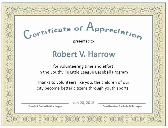Volunteer Certificate Of Appreciation Template Inspirational Free 35 Best Printable Certificate Of Appreciation