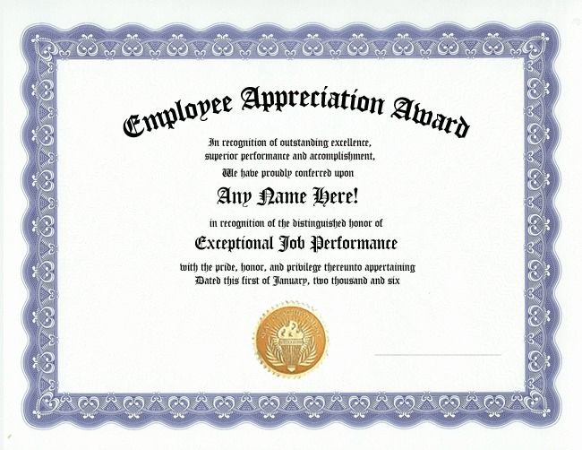 Volunteer Certificate Of Appreciation Template Lovely Employee Appreciation Award Certificate Office Job Work