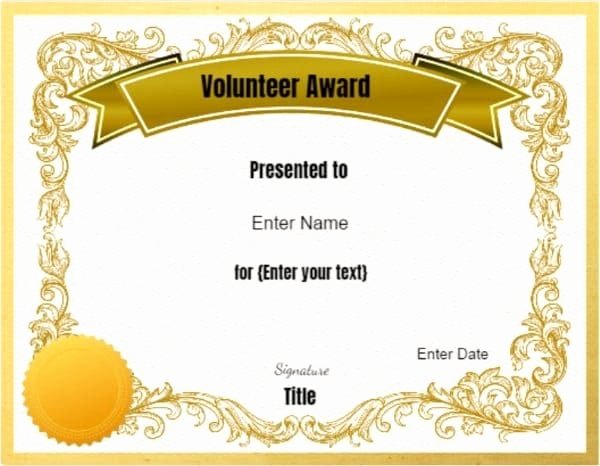 Volunteer Certificate Of Appreciation Template New Volunteer Certificate Of Appreciation