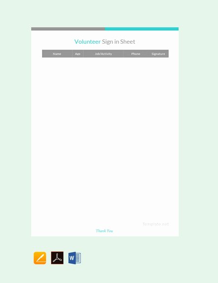 Volunteer Sign Up Sheet Template New 14 Staff Sign In Sheet Examples Templates In Word Pdf