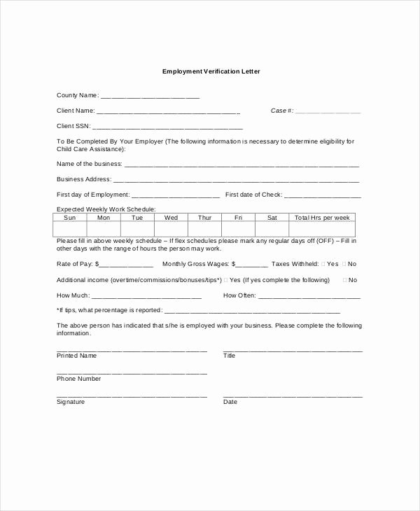 Wage Verification form Template Awesome Employer – New Pany Driver