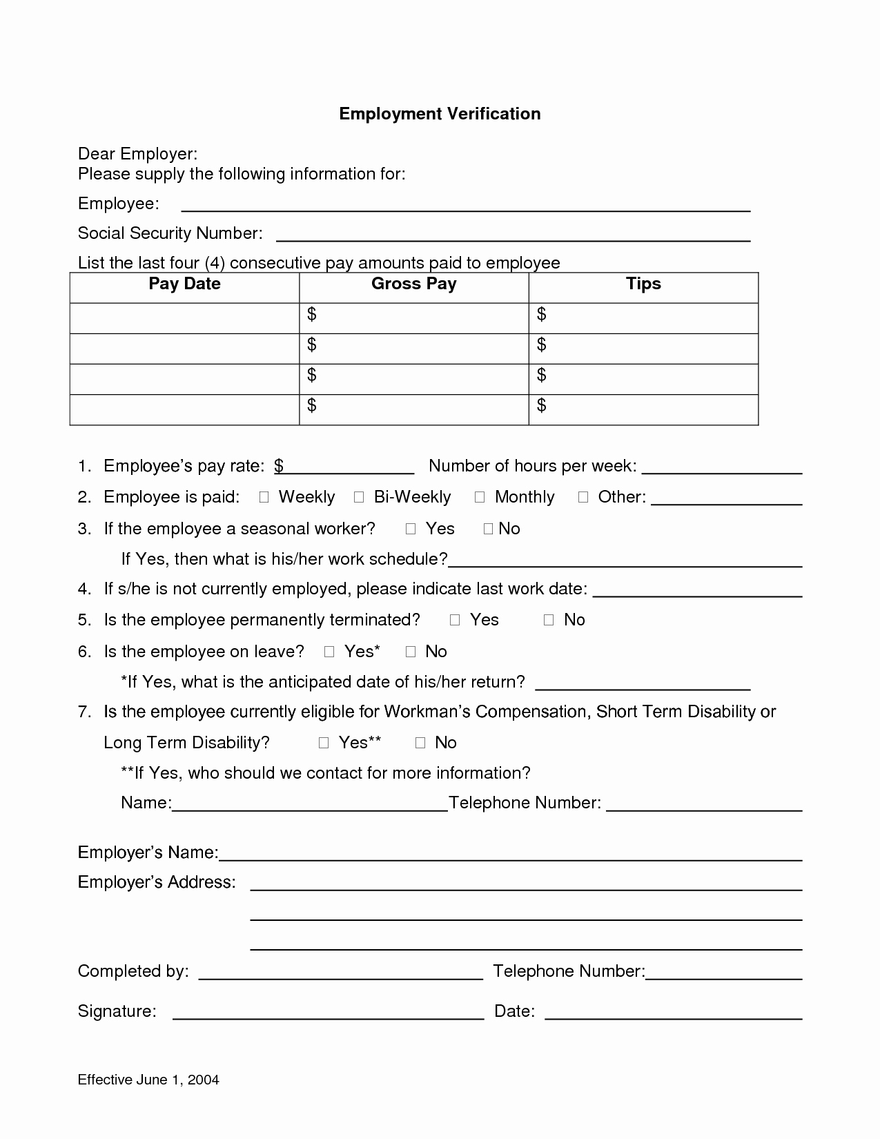 Wage Verification form Template Elegant In E Verification form Template Free Printable Documents