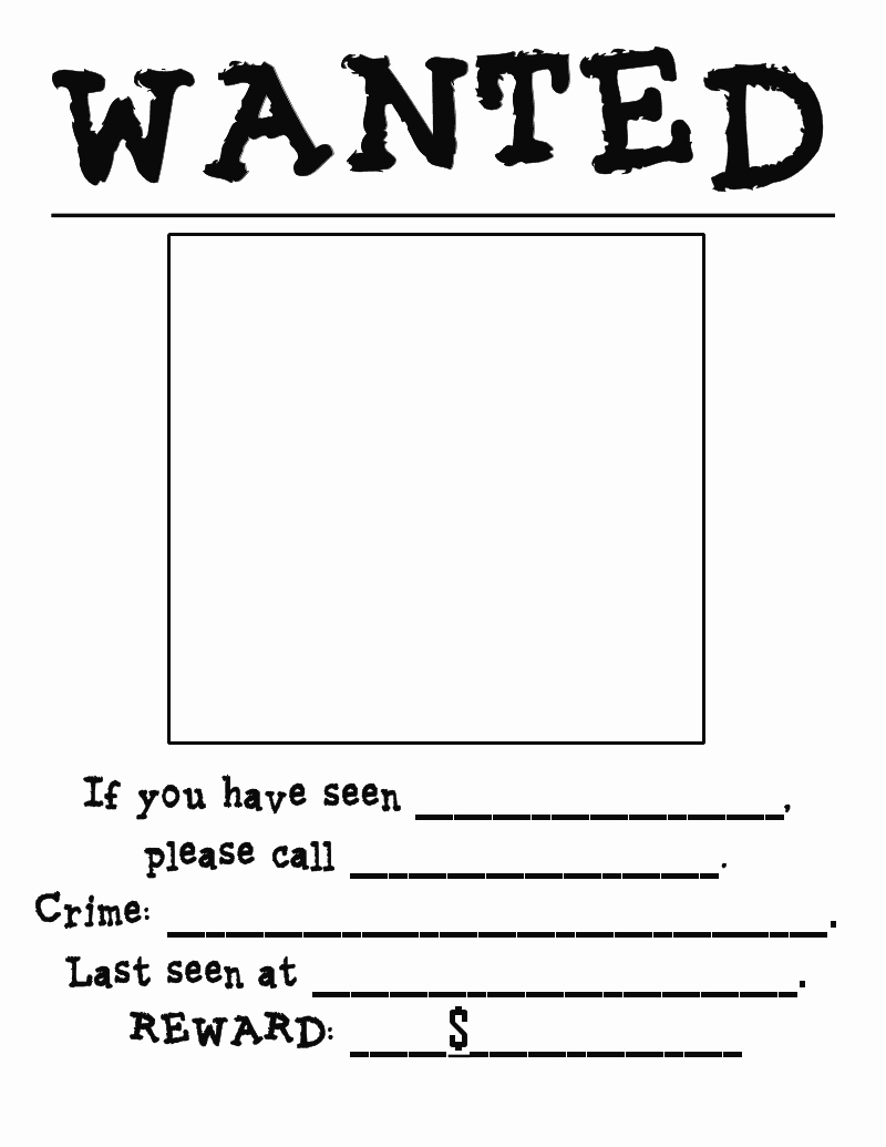 Wanted Poster Template Free Inspirational First Grade Pandamonium