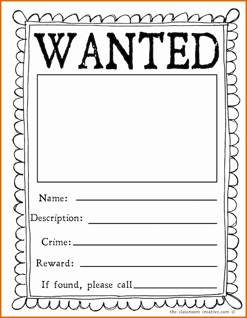 Wanted Poster Template Free Lovely 5 Wanted Poster Templates