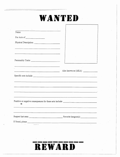 Wanted Poster Template Pdf Awesome Free Wanted Poster Templates Word Pdf Template Section