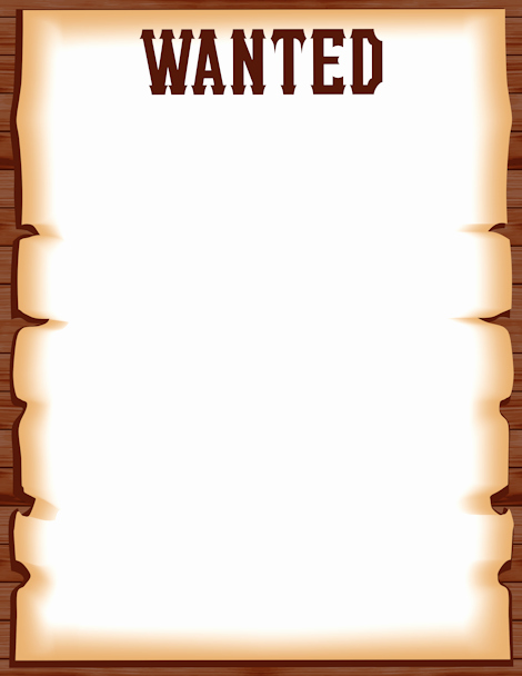 Wanted Poster Template Pdf Awesome Printable Wanted Poster Border Free Gif Jpg Pdf and