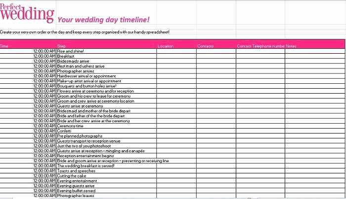 Wedding Guest List Template New 37 Free Beautiful Wedding Guest List &amp; Itinerary Templates