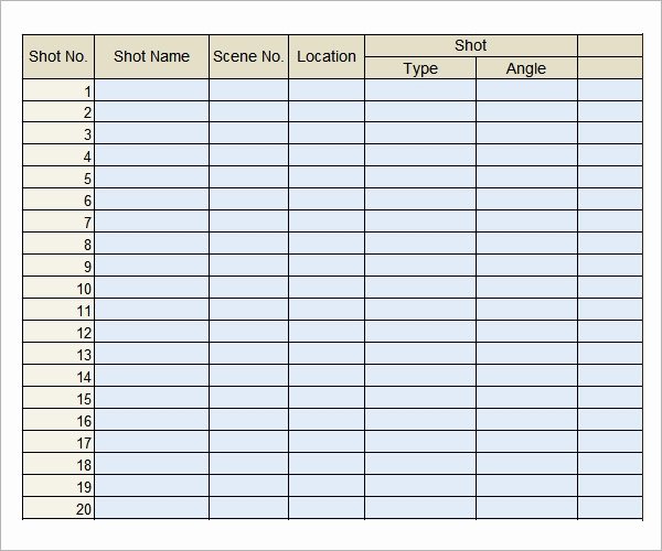 Wedding Shot List Template New Shot List Template 10 Download Free Documents In Word Pdf