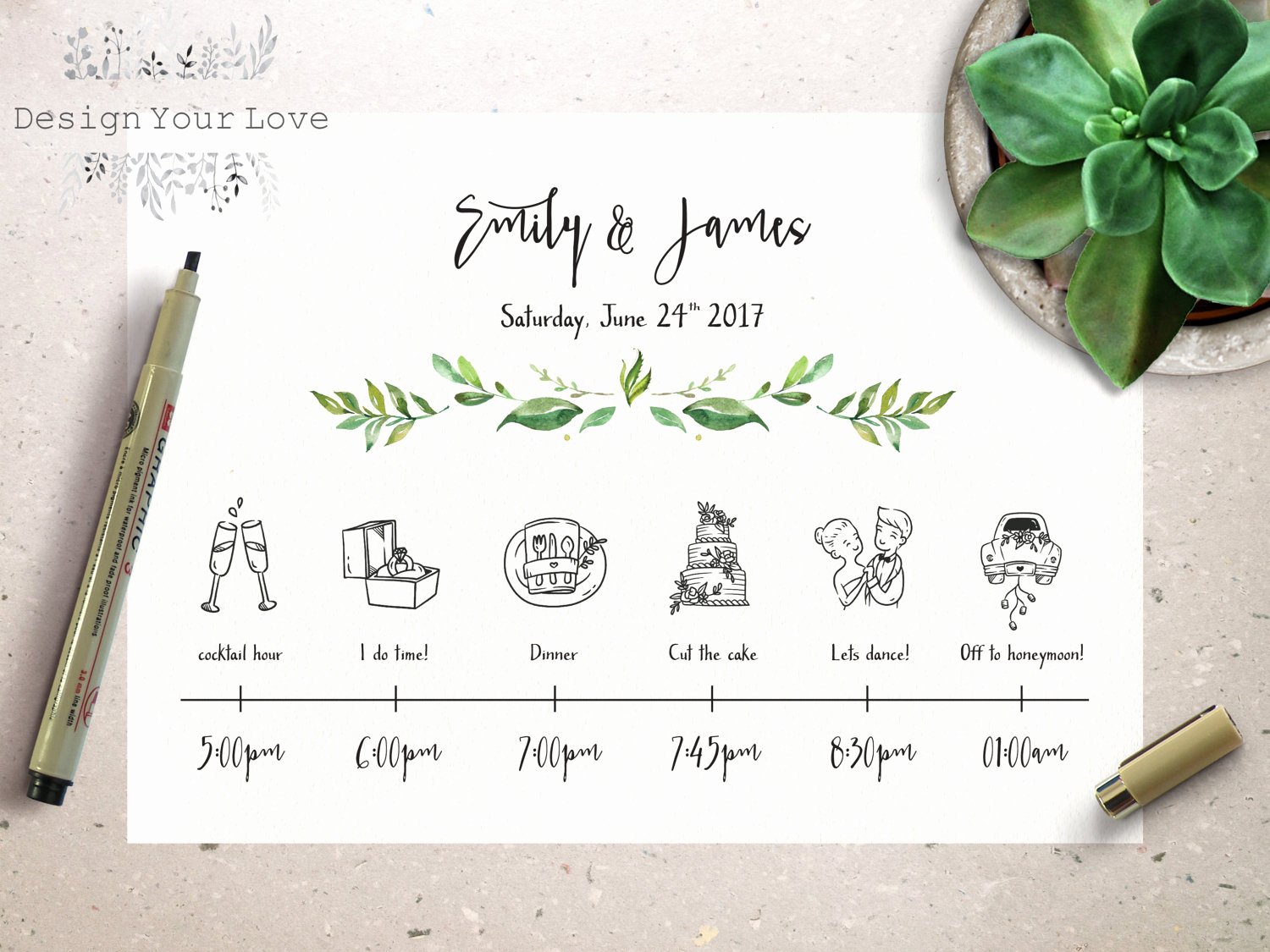 Wedding Weekend Timeline Template Best Of Wedding Timeline Printable Wedding Itinerary Template Green