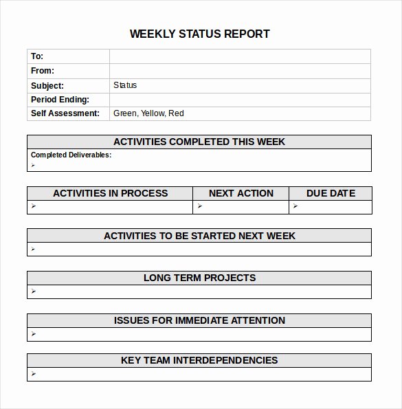 Weekly Activities Report Template New Weekly Activity Report Template 7 Free Pdf Word