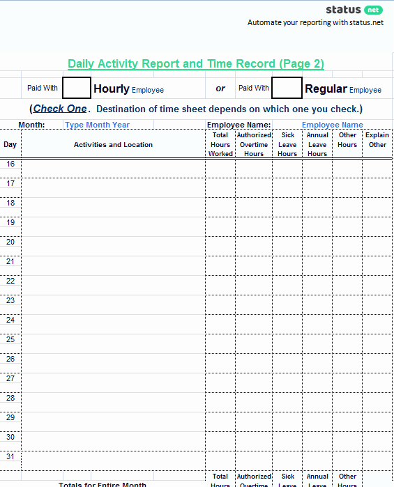 Weekly Activity Report Template Excel Awesome 3 Best Examples Daily Report Template