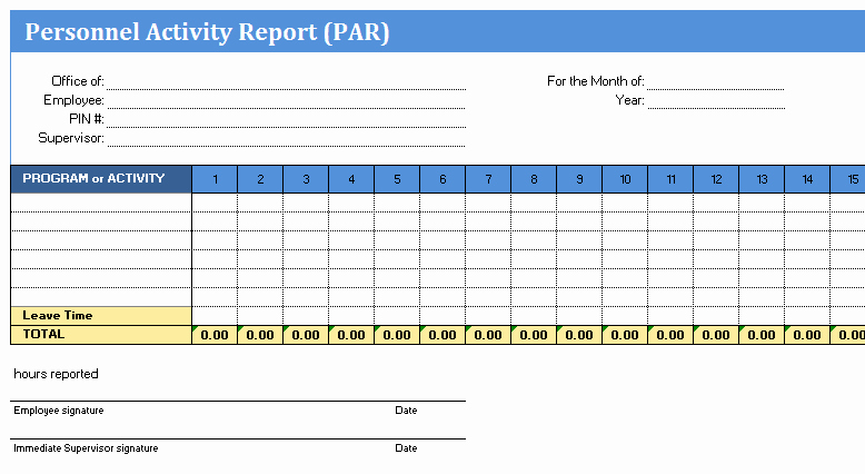 Weekly Activity Report Template Excel Fresh 5 Professional Report Templates