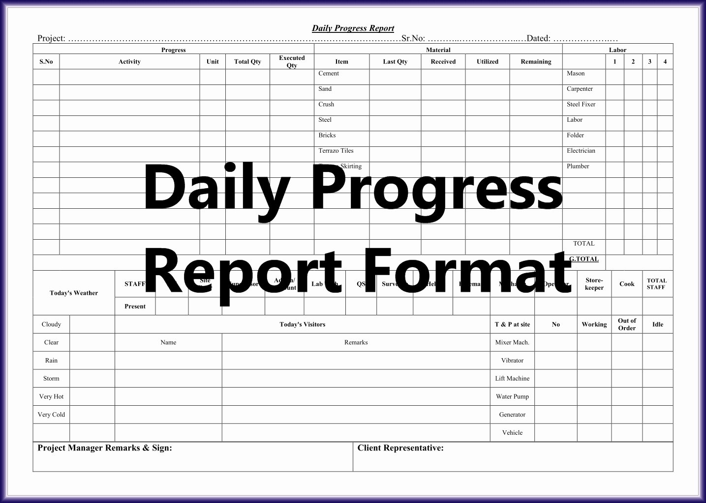 Weekly Activity Report Template Excel Inspirational Daily Work Report format