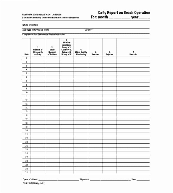 Weekly Activity Report Template Excel Lovely 64 Daily Report Templates Word Pdf Excel Google Docs