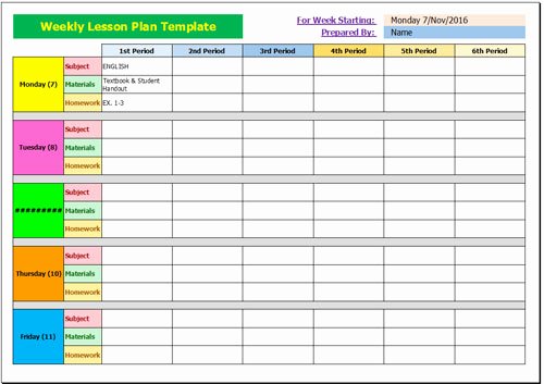 Weekly Lesson Plan Template Best Of Weekly Lesson Plan Template the Best Home School Guide