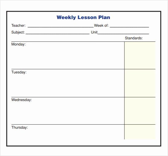 Weekly Lesson Plan Template Doc Awesome Image Result for Tuesday Thursday Weekly Lesson Plan