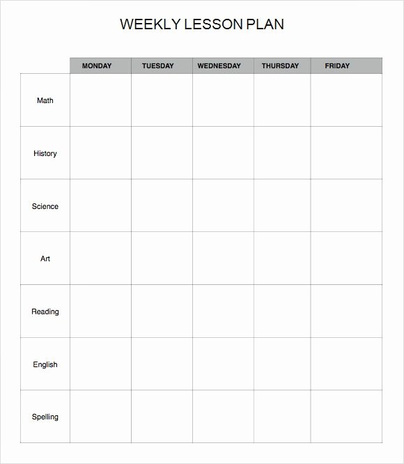 Weekly Lesson Plan Template Doc Fresh Free 7 Sample Weekly Lesson Plans In Google Docs