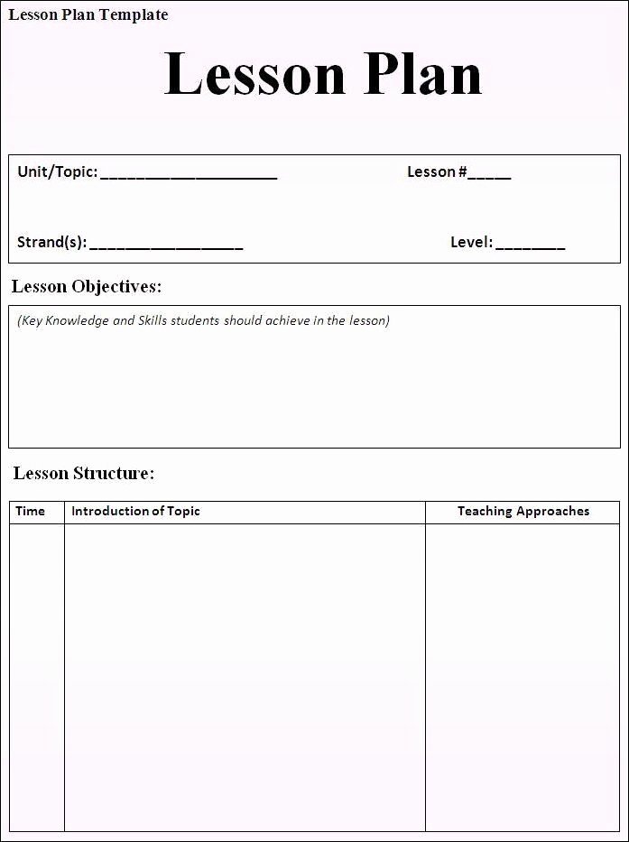 Weekly Lesson Plan Template Doc Lovely Daily Lesson Plan Template Fotolip