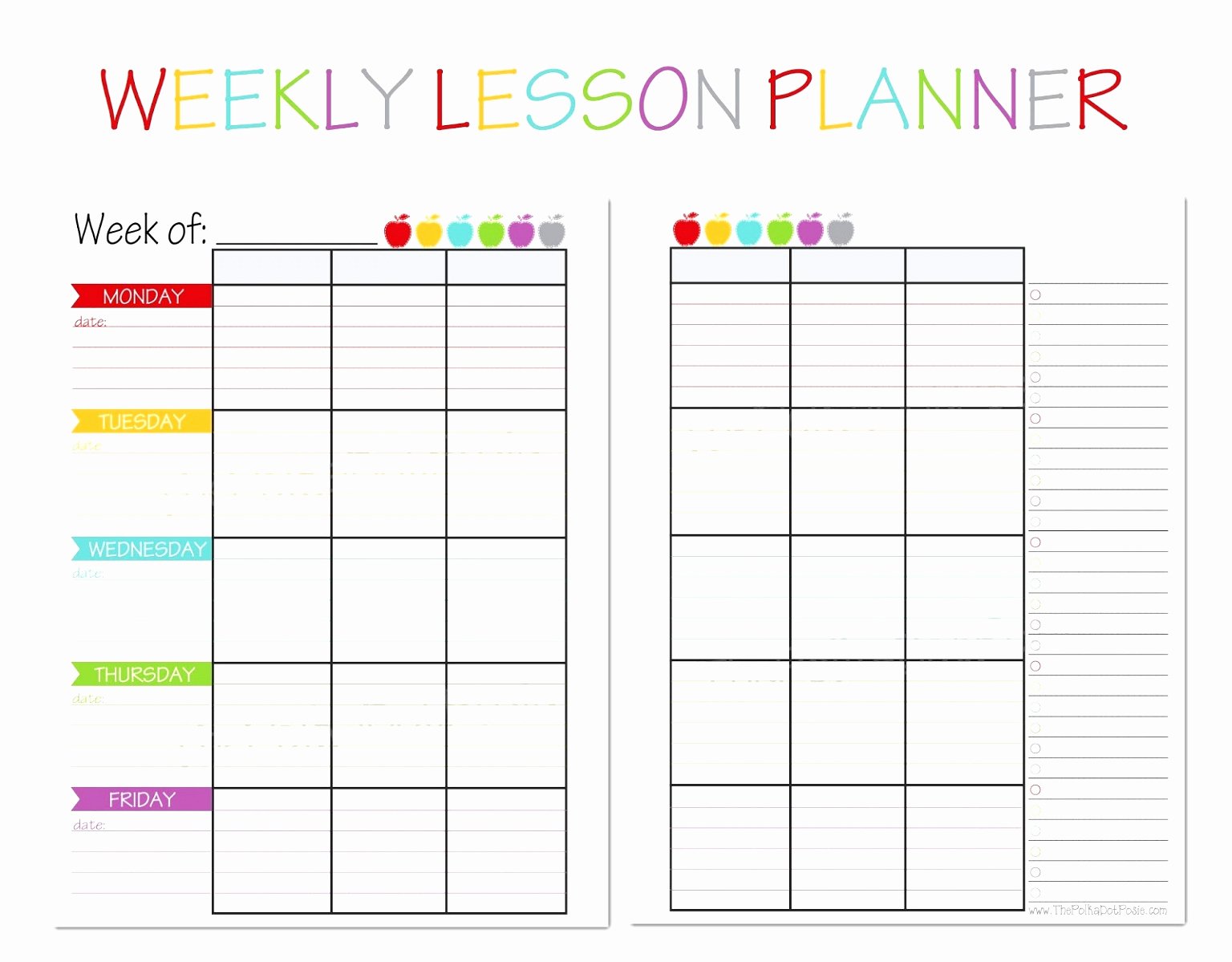 Weekly Lesson Plan Template Pdf Unique 10 Weekly Lesson Plan Templates for Elementary Teachers