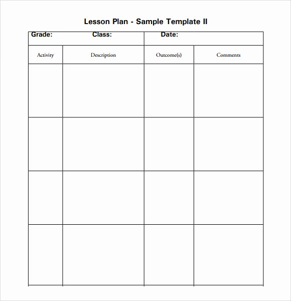 Weekly Lesson Plan Templates Elementary Luxury Sample Elementary Lesson Plan Template 8 Free Documents