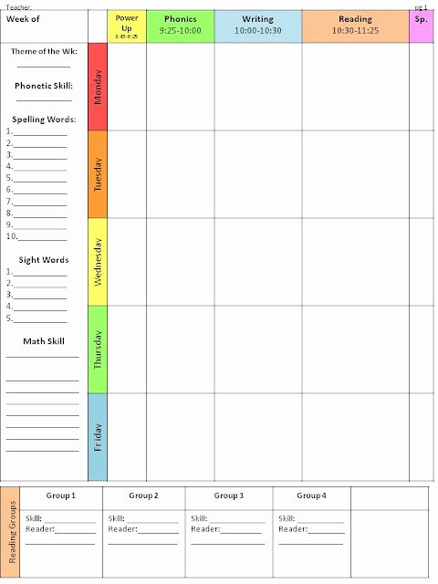 Weekly Lesson Plan Templates Fresh Easy to Use &amp; Customizable Lesson Plan Template