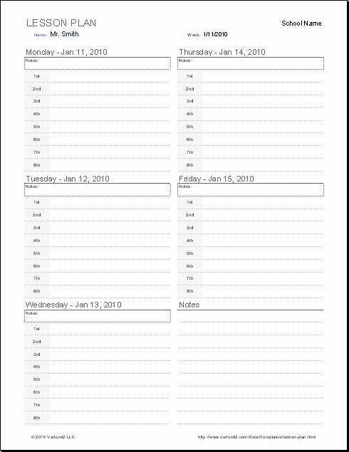Weekly Lesson Plan Templates Luxury All Templates Lesson Plan Templates