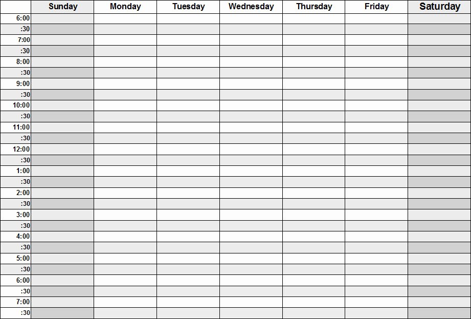 Weekly Schedule Template Pdf Best Of Blank Calendars Weekly Blank Calendar Templates