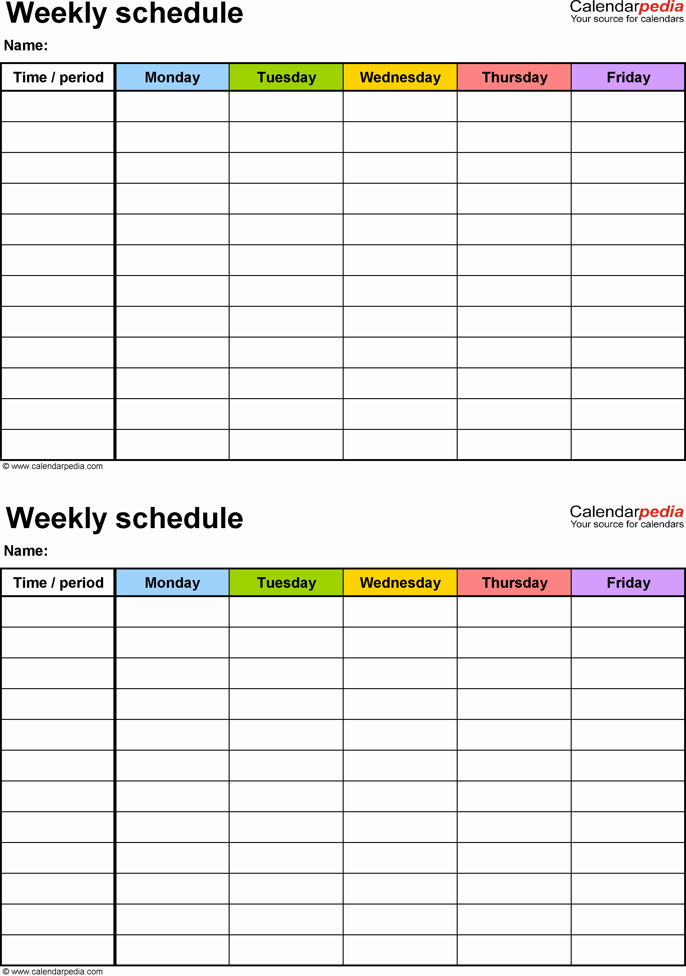 Weekly Schedule Template Pdf Elegant Free Weekly Schedule Templates for Pdf 18 Templates