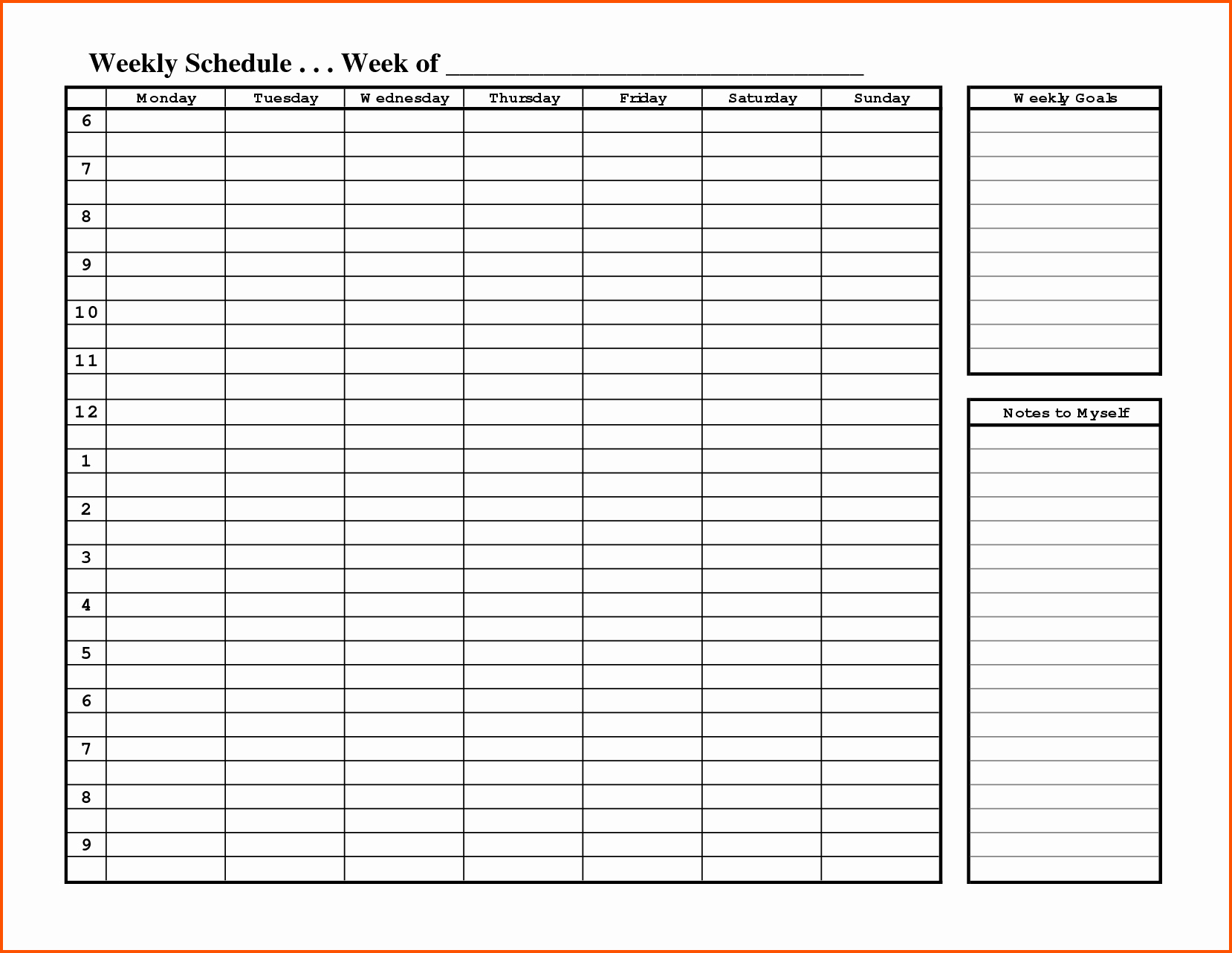 Weekly Schedule Template Pdf Elegant Monthly Schedule Template