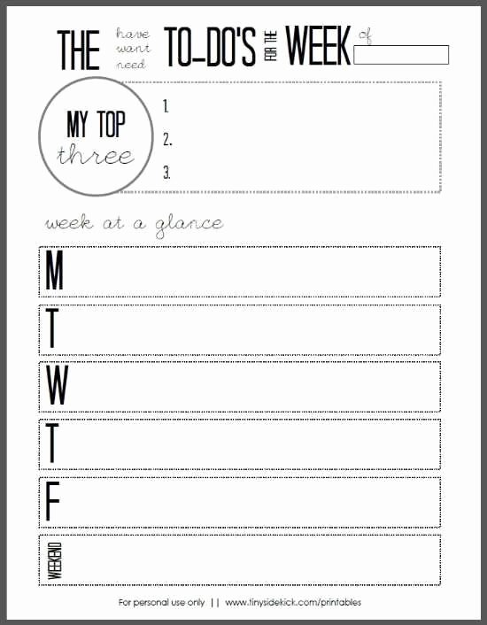 Weekly to Do List Template Inspirational Free Printable to Do List Weekly