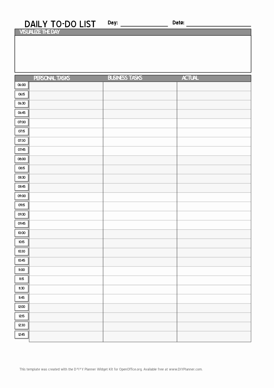 Weekly to Do List Template New Daily to Do List Template
