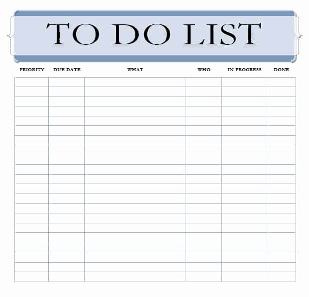 Weekly to Do List Templates Best Of 6 to Do List Templates Excel Pdf formats