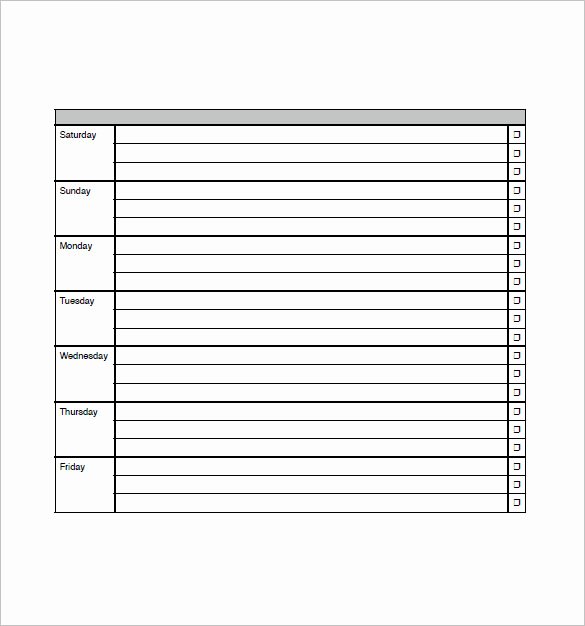 Weekly to Do List Templates Unique Weekly to Do List Template 6 Free Word Excel Pdf