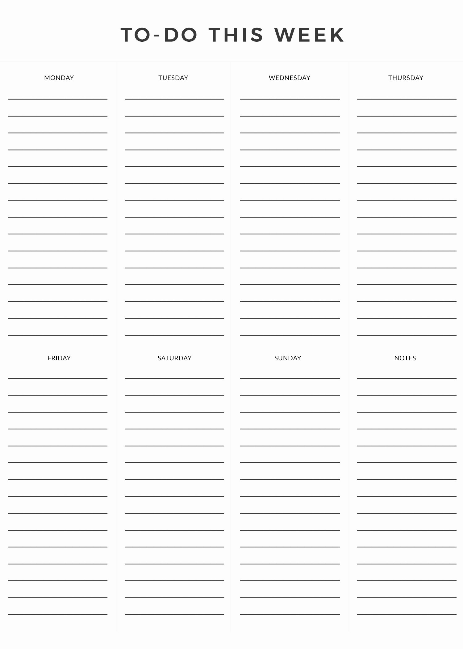 Weekly todo List Template Lovely Printable to Do List Hej Doll