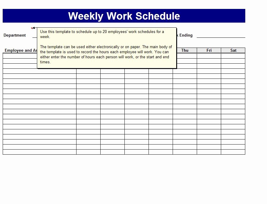 Weekly Work Schedule Template Awesome Timesheet Template