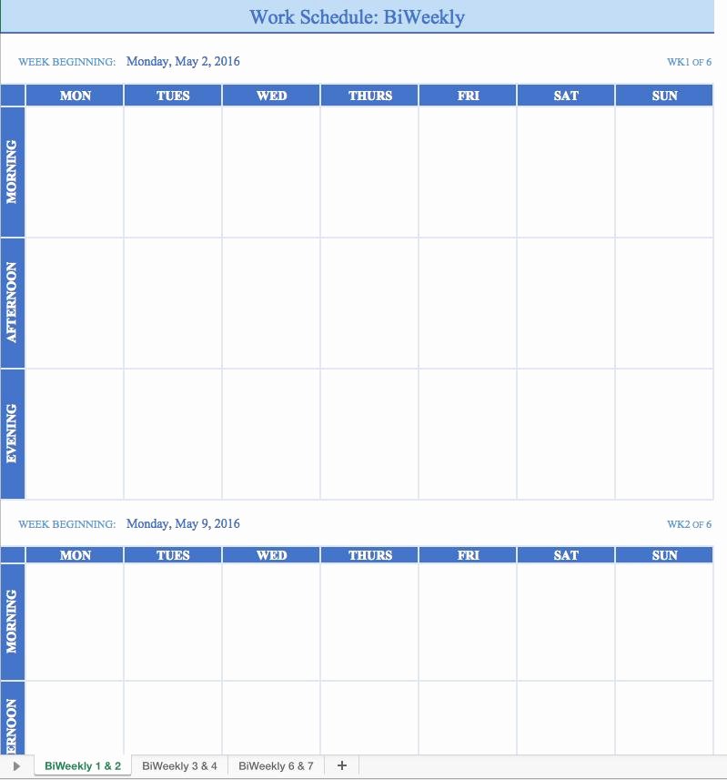 Weekly Work Schedule Template Beautiful 70 Free Schedule &amp; Planner Templates [ Word Excel