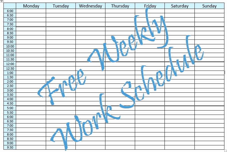 Weekly Work Schedule Template Elegant Work Schedules Do they Work for You