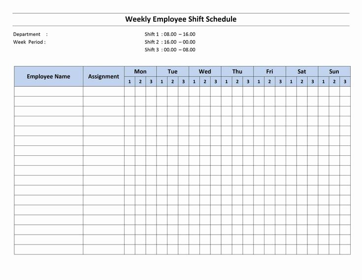 Weekly Work Schedule Template Inspirational Free Monthly Work Schedule Template