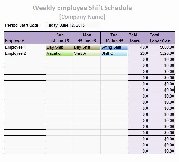 Weekly Work Schedule Template Inspirational Work Schedule Templates – 8 Free Word Excel Pdf format
