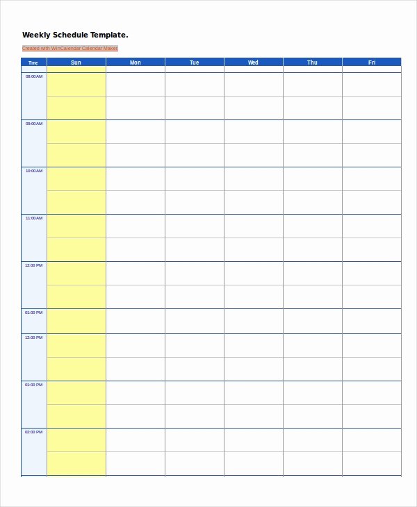 Weekly Work Schedule Template Unique Work Schedule 14 Free Pdf Word Excel Documents