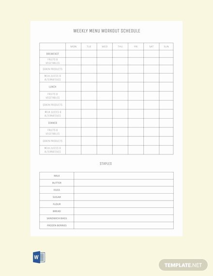 Weekly Workout Schedule Template Best Of Free Emergency Drill Workout Schedule Template Download