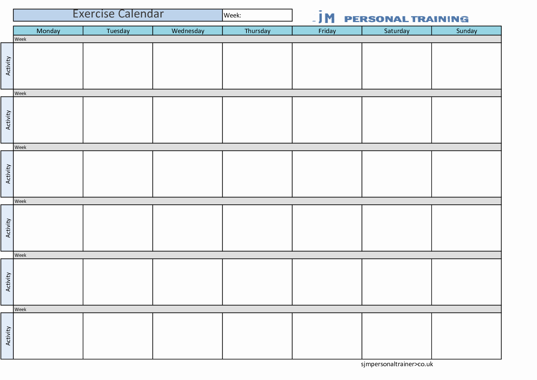 Weekly Workout Schedule Template Inspirational 29 Of Weekly Workout Schedule Template