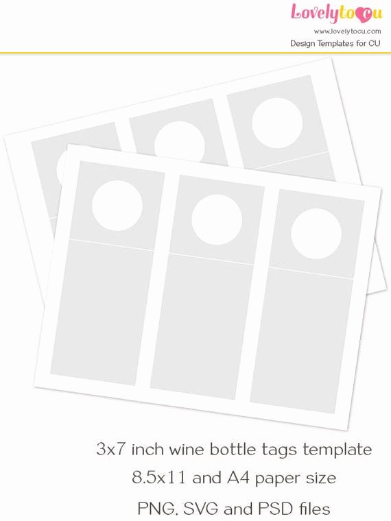 Wine Bottle Tag Template New Wine Bottle Hang Tag Template Printable Blank Craft Sheet