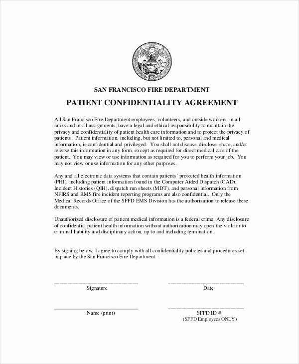 Word Employee Confidentiality Agreement Templates Elegant 17 Basic Confidentiality Agreement Templates Free