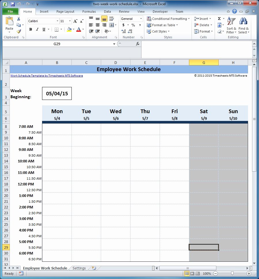 Work Plan Template Excel Elegant Free Employee and Shift Schedule Templates