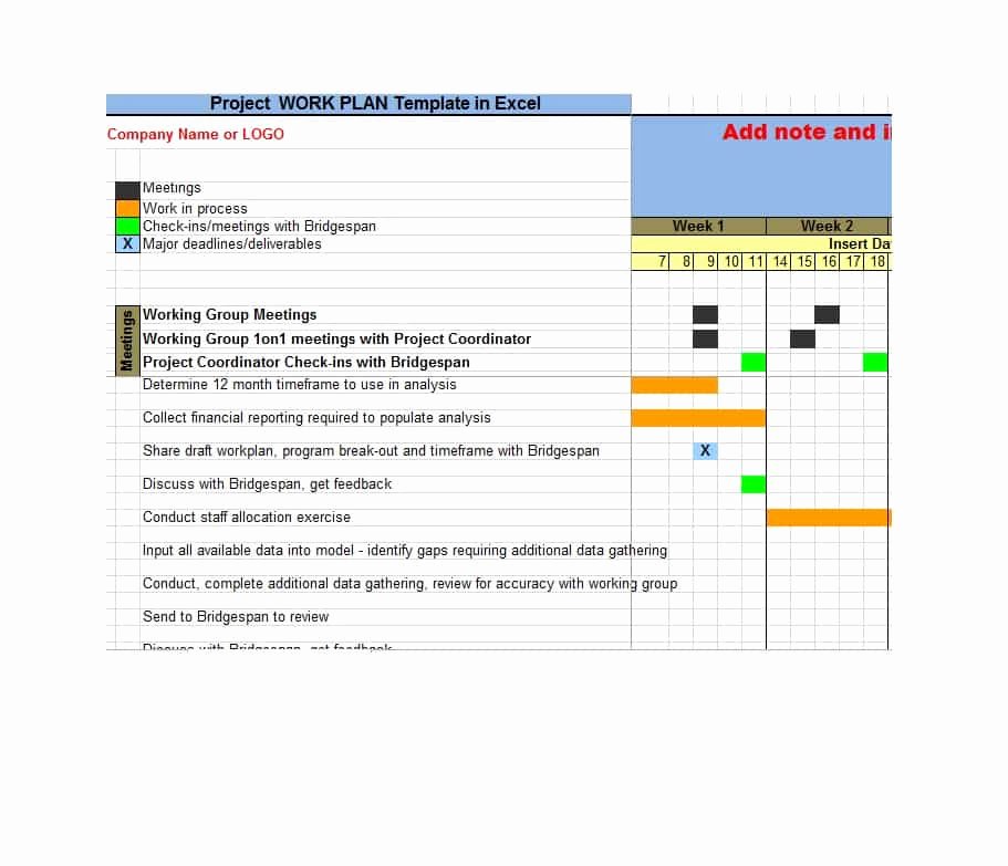 Work Plan Template Excel Unique Work Plan 40 Great Templates &amp; Samples Excel Word