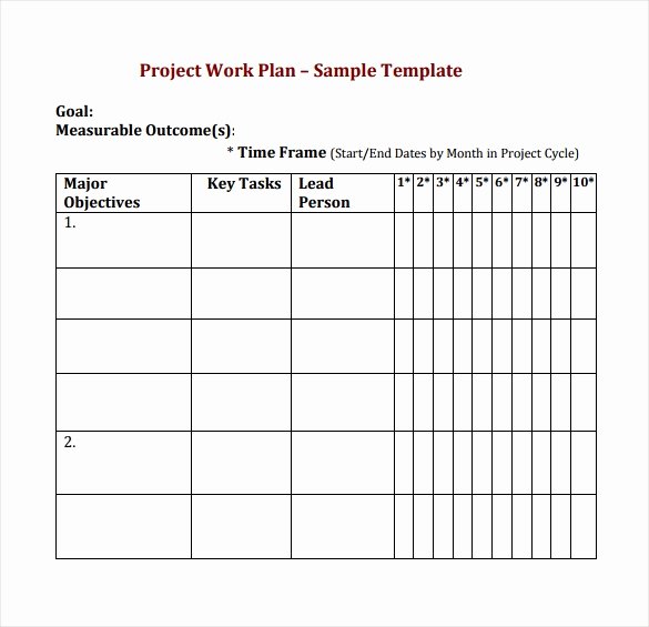 Work Plan Template Word New Project Plan Template 20 Download Free Documents In Pdf