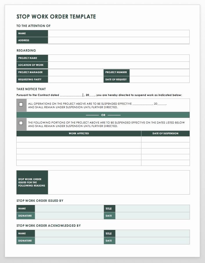 Work Request form Template New 15 Free Work order Templates