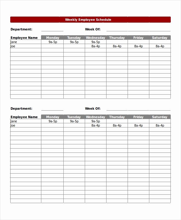 Work Schedule Template Pdf New Excel Schedule Template 11 Free Pdf Word Download