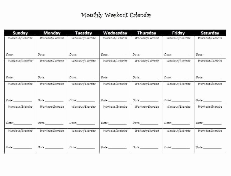 Workout Schedule Template Excel Best Of 9 Excel Workout Templates Excel Templates